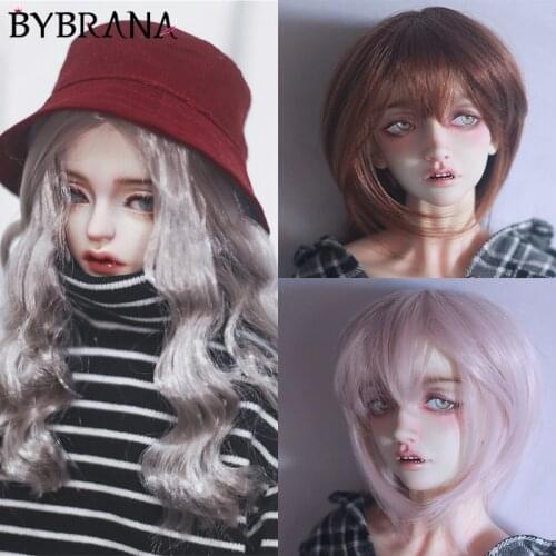 Bybrana Bjd Wig 1/3 1/4 1/6 Heat-Resistant Wig Short Doll Wig