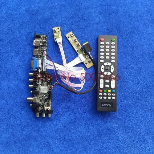 Fit LTN156AT35-T01/W01/W02/301/H01/P01 screen 3663 TV digital VGA USB DVB 40 pin LVDS 1366*768 upgrade LCD drive board Kit