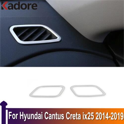 For Hyundai Cantus Creta ix25 2014-2019 Matte Front Air Conditonnal Vent Cover Trim AC Outlet Panel Frame Interior Accessories