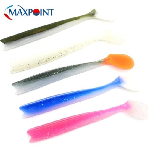 Maxpoint 11CM/4.3 Inch Soft Bait at Flexible Vinyle Swimbait SAYORI Shad Tail Lures 4pcs/pk Soft Fishing Lures JIGS Tip Eel Shad