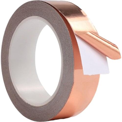 Copper Tape Against Snails Copper Tape One-Sided Conductive Self-Adhesive EMI Shielding Tape Use for Gardens