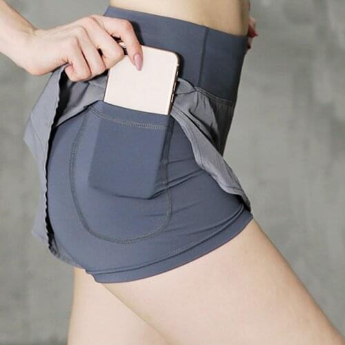 Fashion Casual Fitness Shorts Women 2 In 1 Inner Pocket Comfy Breathable Elastic Workout Sports Running Yoga Jogging Shorts XL