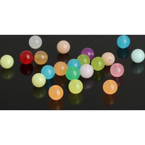 Wholesale mix color 100pcs/lot 8mm Acrylic Clouds Beads Effect Round Spacer Loose Beads Craft DIY Jewelry Making Findings df4fs