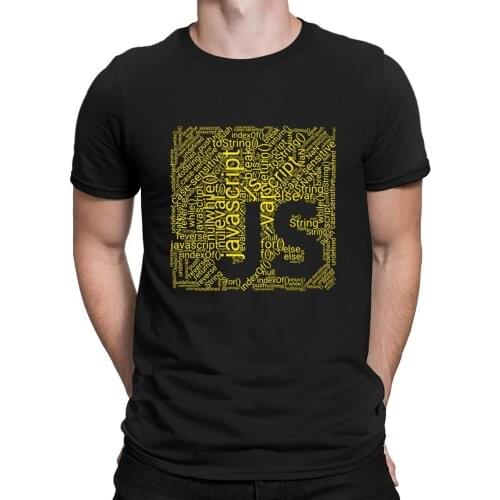 Js Wordcloud Programming Shirt For Javascript Deve T Shirt Family Hiphop Top Creative Mens T shirt Letters Summer Cotton Cute