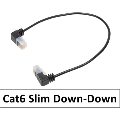 Angle Cat6A Ethernet Cable Ultrafine Cat 6 UTP Ethernet Patch Cable - Slim RJ45 Computer XBox Networking LAN Cords