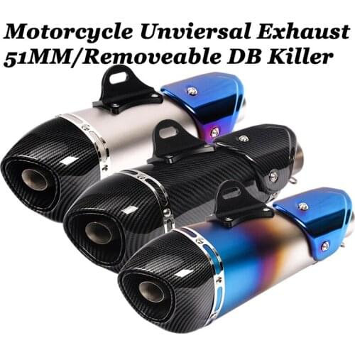 Universal Motorcycle Exhaust Pipe Escape Moto Modified 51mm Muffler DB Killer For YOSHIMURA R3 Z900 K8 ATV MT07 MT125 CBR MT09