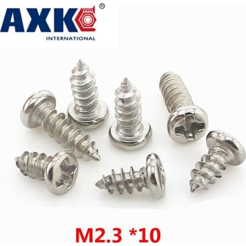 Vis Parafuso Axk 150pcs Round Phillips Self-tapping Screws. Miniature Yuan Head Tapping Electronic Small Screws M2.3 *10 Gb845