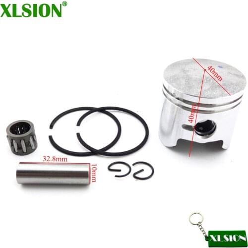 XLSION 40mm Piston 10mm Pin For 2 Stroke 47cc Engine Parts Chinese Minimoto Pocket Dirt Bike Mini Kids ATV Quad 4 Wheeler Baby