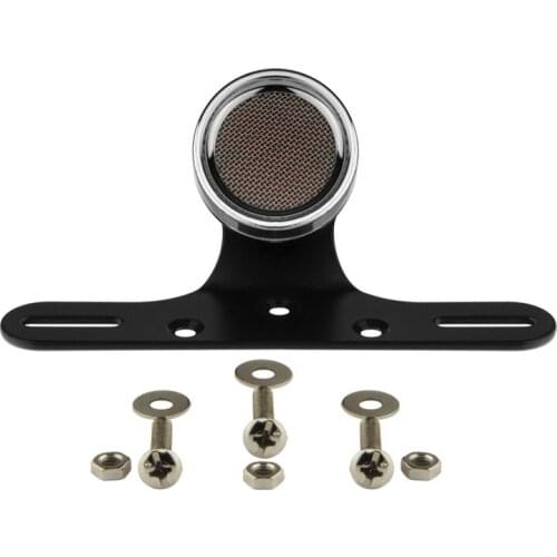 Motorcycle Retro LED Mesh Grill Tail Light License Plate Rear Brake Stop Signal Lighting with Bracket