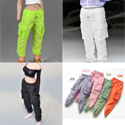 In Stock 1/6 Scale Female Soldier Loose Fashion Trendy Overalls Trousers Thin Section for 12 inch Action Figure Model