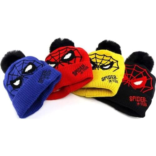 RUHAO Boys Girls Winter Hats Cute Winter Baby Kids Knitted Hat Caps Children Girl Boy Wool Fur Bobble Ball Pompom Beanies Hats