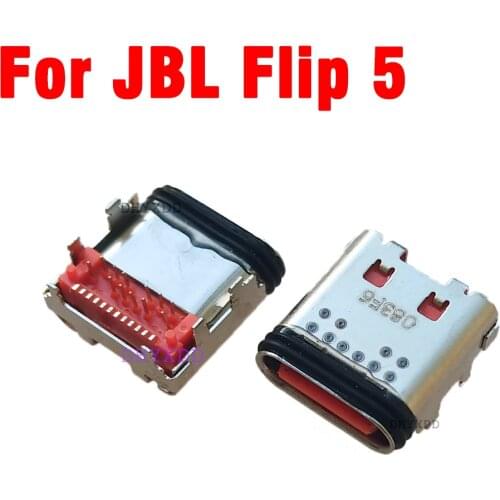 100pcs USB Power Connector Dock USB-C Jack For JBL Flip 5 Bluetooth Speaker Charging Port Type-C Charger Plug Female Socket