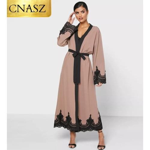 2021 New Fashion Embroidered Robe Turkey Muslim Dress Casual Cardigan Islamic Long Cardigan Dress For Women Clothing