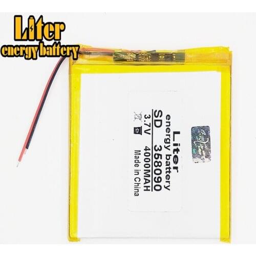 358090 3.7V 4000mAh Rechargeable li Polymer Battery For 3.7V 4000MAH 358090 PLUG Lithium polymer battery