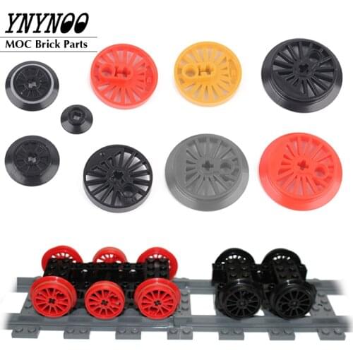 4Pcs Train Wheels MOC Custom Parts Building Block Brick Toys For Professional City High-Tech Train 50254/57999/85557/85558/57878