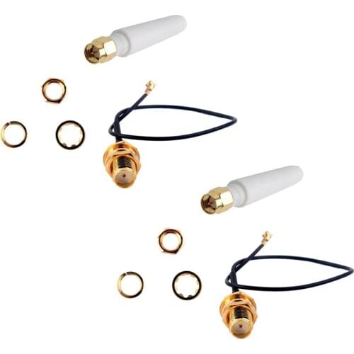 2pcs U.FL IPEX to SMA Connector Antenna 868MHz for Lora Board IOT Lora32u4 II Wifi Lora32 Lora Module RCmall FZ3680