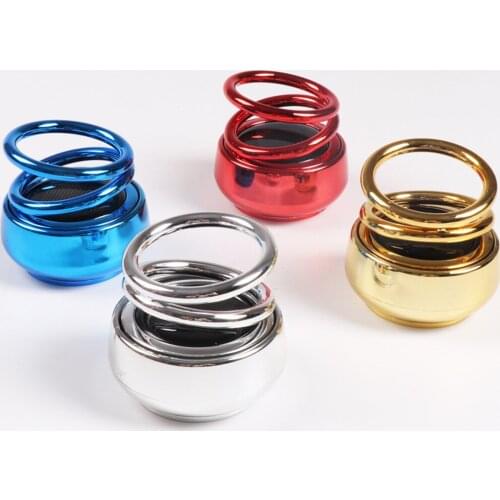 Car Interior Air Freshener Air Purifier Fragrance Case Double Ring Rotating Aromatherapy Removes Smell
