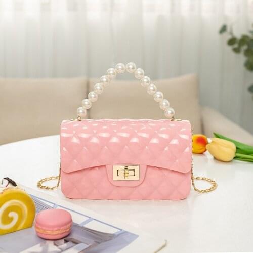 Cheap mini bag 2021 new shoulder messenger bag fashion trend pearl jelly bag chain bag female bag handbags women bags designer
