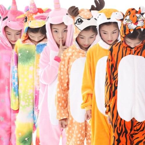 Children Pajamas Unicorn for Boys Girls Onesie Kids Animal Deer Child Pijamas Winter Baby Sleepwear Panda Pyjamas