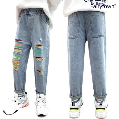 Джинсы для подростков девочек FairyTown China At AliExpress