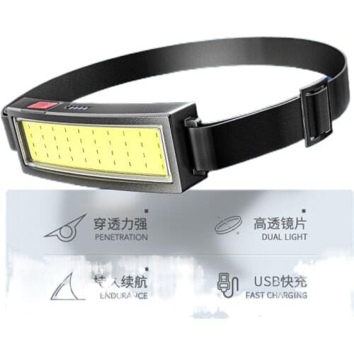 The head-mounted headlight glare charging power bright floodlight cob astigmatism dedicated led work light helmets