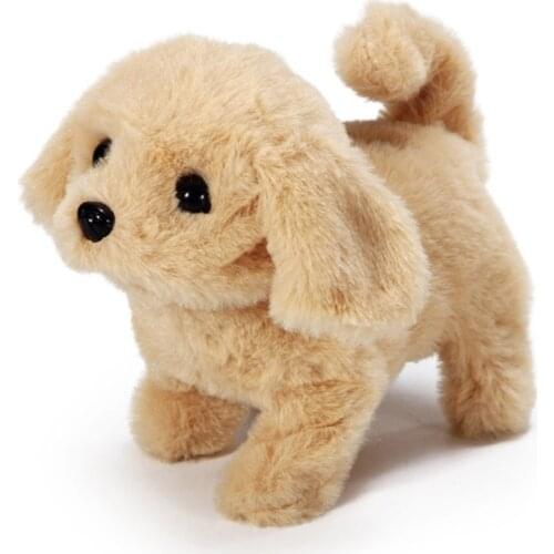 Electric Dog Toy Plush Stuffed Doll with Interactive Function Emontion Smooth Educational Toy Early Learning Baby Gift