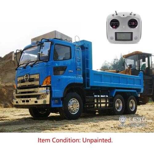 LESU 1/14 Scale HN 6*6 RC Hydraulic Dumper Truck Model With Motor ESC Radio Control Light and Sound System THZH0186-SMT4
