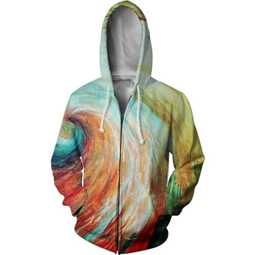 JUMEAST Hoodie Man Zipper 3D Regular Printed Magic Style Zipper Hooded for Men Long-sleeved Hooded Sweatshirt S-7XL Streetwear