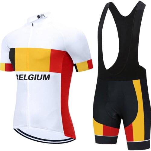 TEAM 2021 Belgium Cycling Jersey 20D Bike Pants Suit Men Summer Quick Dry BICYCLING Shirts Maillot Culotte Wear Clothing