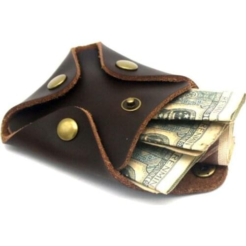 Korean Wallet Short Vintage Leather Coin Purse Male Woman Small Mini Money Bag Wallets Storage Pocket Monedero Portemonnee