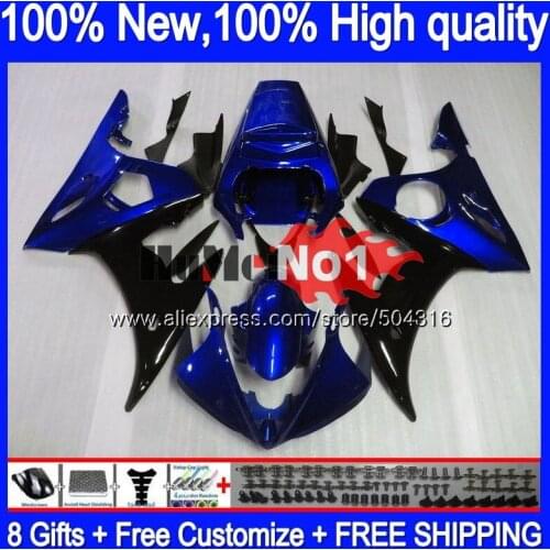 Body For YAMAHA YZF600 YZF R6 600CC YZF 600 R 6 CC 5MC.111 Blue black YZF-600 YZF-R6 2003 2004 2005 YZFR6 03 04 05 Fairings