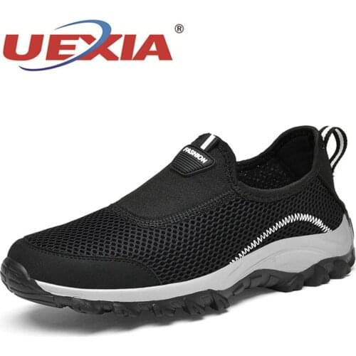 Brand EVA Sole Mens Hiking Shoes Breathable Mesh Casual Outdoor Walking Sneakers Comfortable Lightweight Flats Footwear Fashion