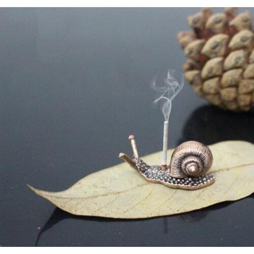 Mini Incense Burner Stick Holder Snail Shape Incense Sticks Burner Holder Aromatherapy Frame Tea Culture Craft Home Decor