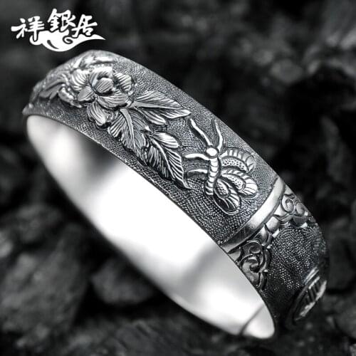National wind restoring ancient ways bracelet for women hanfu deserve to act the role of peony double ShouYin bracelet