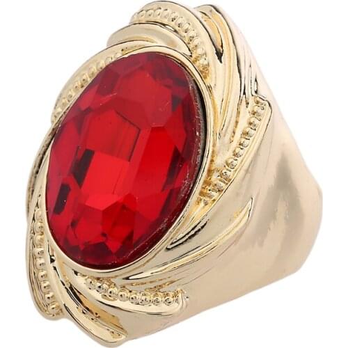 NewFashion Silver Ring Jewelry Retro Big Glass High polish Ring For Women Wedding Party Vintage Punk Ring Size 7-9 Free shipping