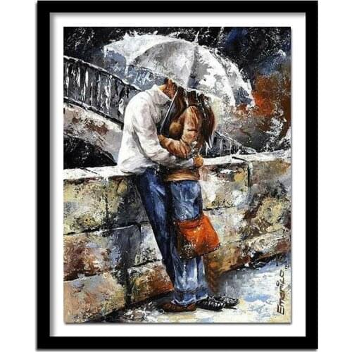 NEW 3D DIY Diamond Painting Cross Stitch Couple Kissing Crystal Needlework Diamond Embroidery Full Diamond Decorative BJ434