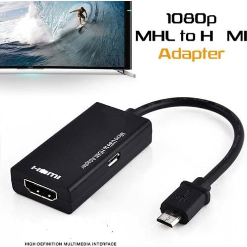 For Micro USB To Adapter Digital Video Audio Converter Cable Connector For Laptop Phone With MHL Port