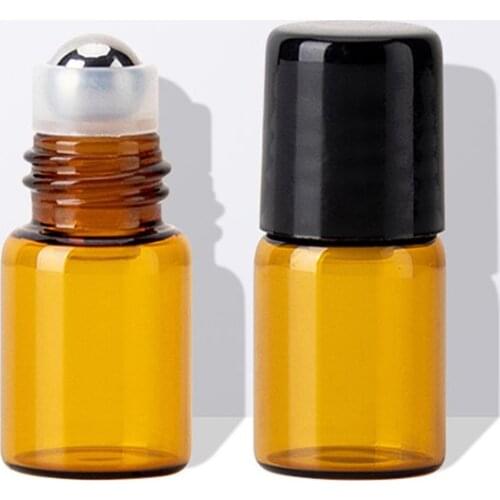 Mini Empty Glass Rolling Ball Bottle Essential Oil Perfume Liquid Container Refillable Travel Tool QX2E
