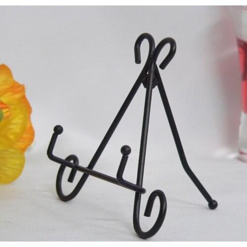 P15D Wrought Iron Art Vertical Plate Shelf Dish Storage Rack European Style Display