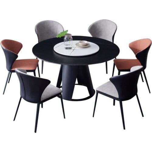 Table round tabletop home small household light luxury countertop turntable modern Italian minimalist wind round table