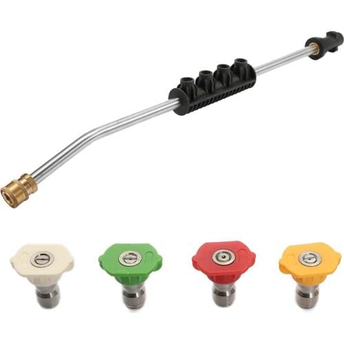 High Pressure Car Wash Jet Lance For Karcher K Series With 4 Nozzle Tips Adjustable Angle Sprayer Curved Rod Washer Auto Cleaner