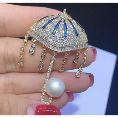 Vintage Magic umbrella shape brooch exquisite wild brooch super strong color no fade best gift