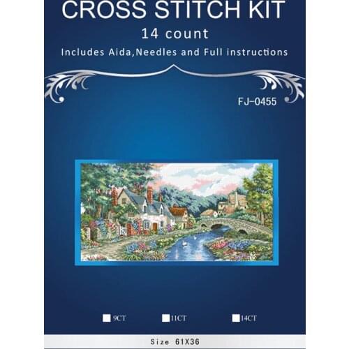 BOBO Spring country new Cross stitch Higher quality Similar DIY DMC 14CT unprinted Cross stitch,Sets For Embroidery kits