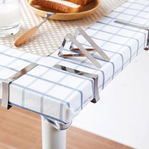 Stainless Steel Table Cloth Cover Clip Clamp Holder Fixed Folder Supply For Picnic Party 6pc/lot