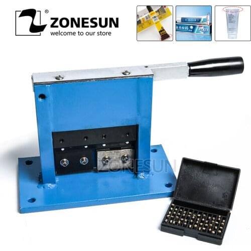 ZONESUN Small Manual Hand Cream Glue Gel Toothpaste Soft Plastic Tube Sealer Sealing Machine With Date Printer