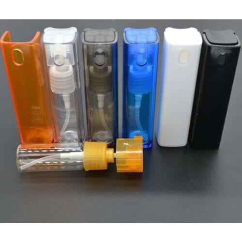 1pcs 10ML Portable Glass Spray Bottle Empty Perfume Atomizer Mini Test Square Tube Travel Bottle Glass Liner