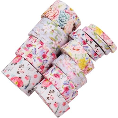 5 yards Floral Small Floral Printed Embossed Ribbon Ribbon Handmade Bowknot Hair Accessories Hairpin Material