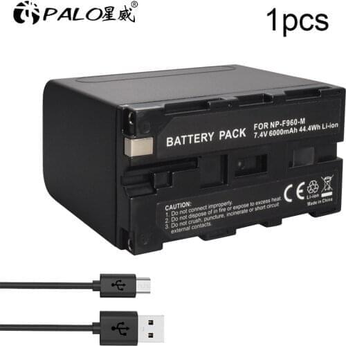 PALO NP-F960 NP-F970 USB li-ion battery NP-F960 F970 pro Battery usb charge For Sony PLM-100 CCD-TRV35 MVC-FD91 MC1500C L50