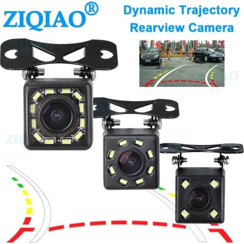 ZIQIAO Car Parking Rear View Camera HD Universal Dynamic Trajectory Guide Line Reverse Camera HS069