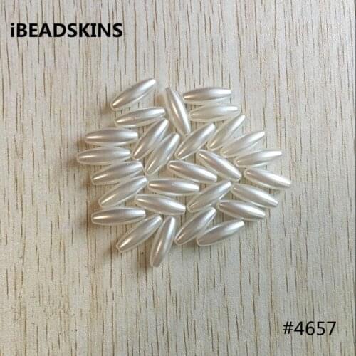 White color 18X7mm 1100pcs/lot Acrylic Imitation pearl tubular shape Beads for Jewelry DIY #4657(Design as shown)